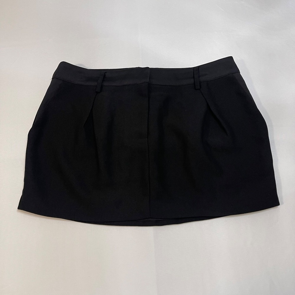 Y2K Forever 21 Women's Black Lined Mini Skirt Size Large